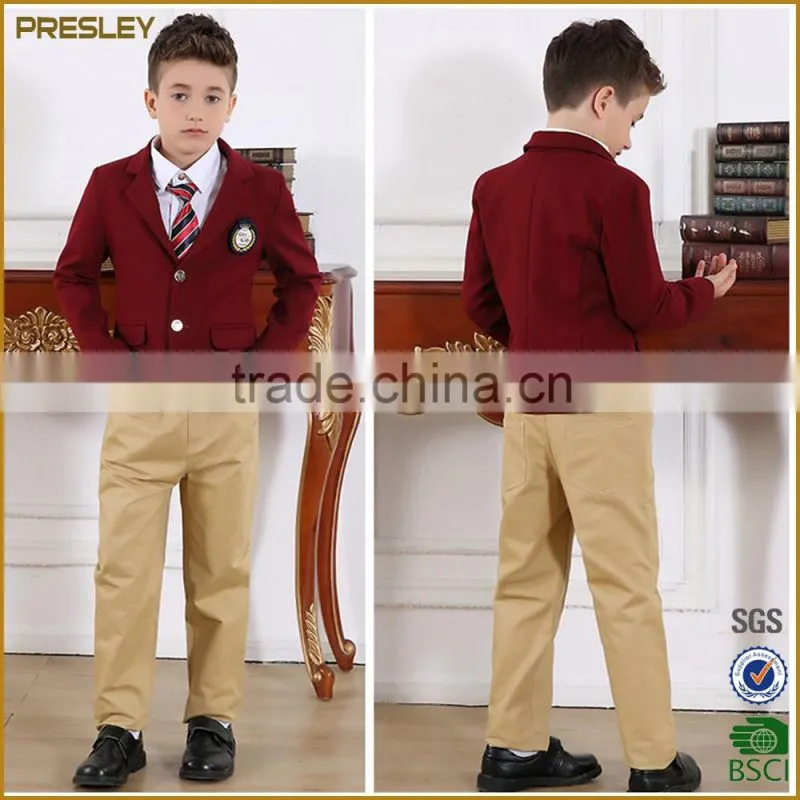 Presley OEM kids uniforms for kindergartenchildren blouse and skirt uniform children school blazer