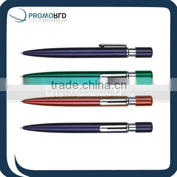 ballpoint pen cheapest metal pen holder clip metal pen with plastic top