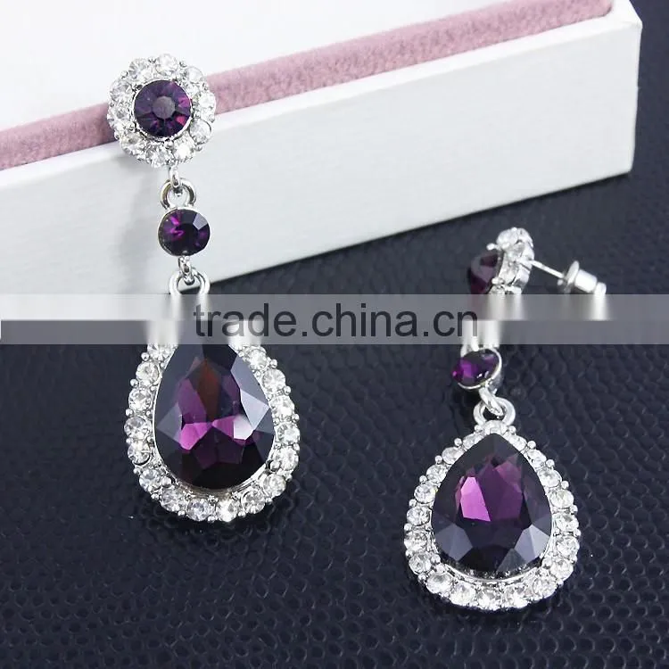 Luxe Drip Shape Earrings,Rhinestone Earring For Lady Decoration