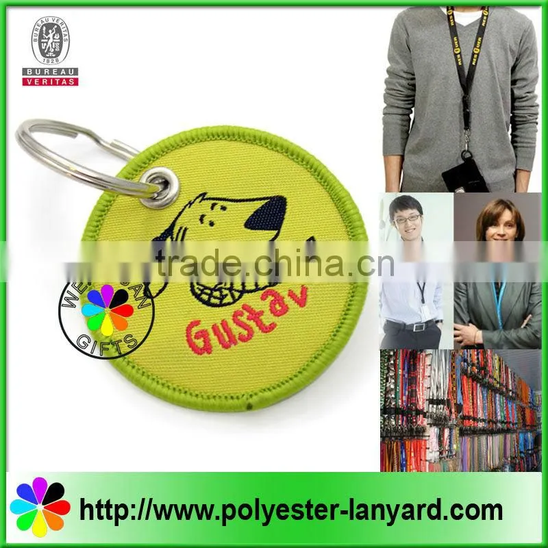 Custom sew on woven patch for garment