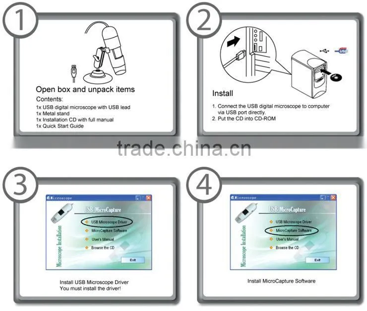 1.3M 200x Handheld Portable Digital USB Microscope for Education and Industrial use
