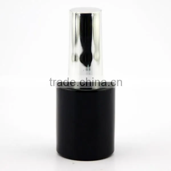 15ml black uv gel nail polish bottle with cap and brush
