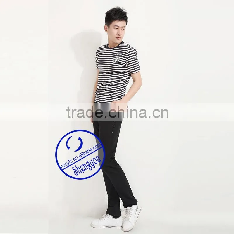 Custom wholesale 100% polyester mens blank pants with pocket