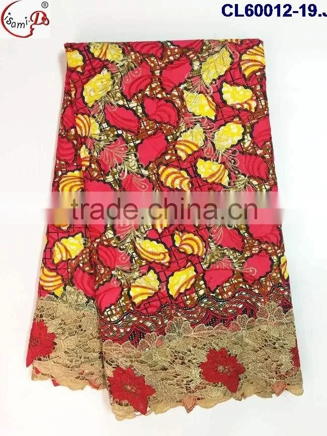CL60012-2 New design available fast shipping good quality lace with wax 6yards
