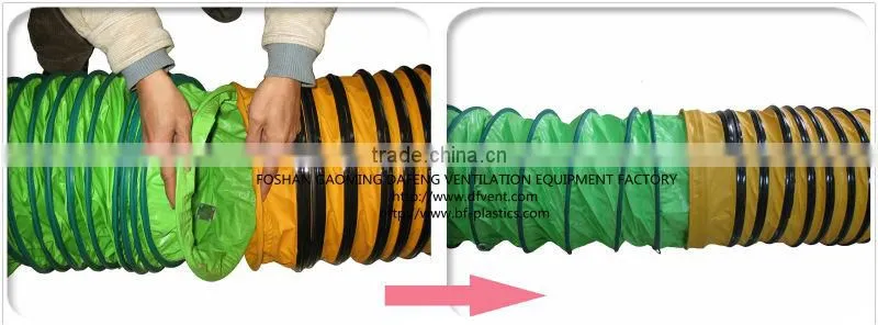 Drying blower ventilation flexible duct with carry and storage bag