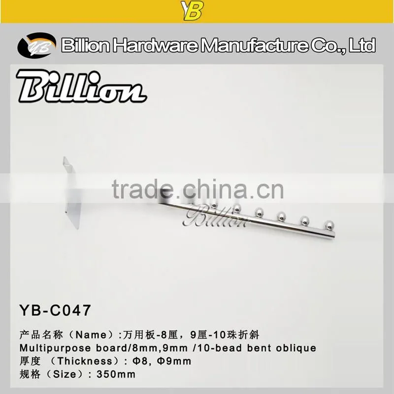 security zinc plated slatwall metal display hook,slatwall supermarket hook/slatwall panel hook