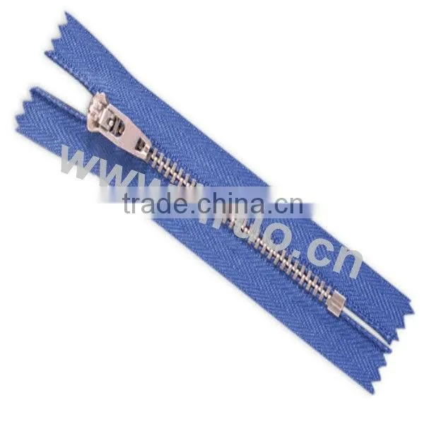 Colorful Blue Metal Zippers For Garment