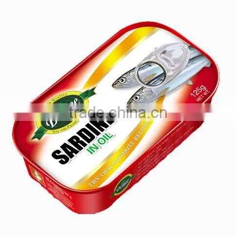 Canned Sardines in oil 125g Club tin