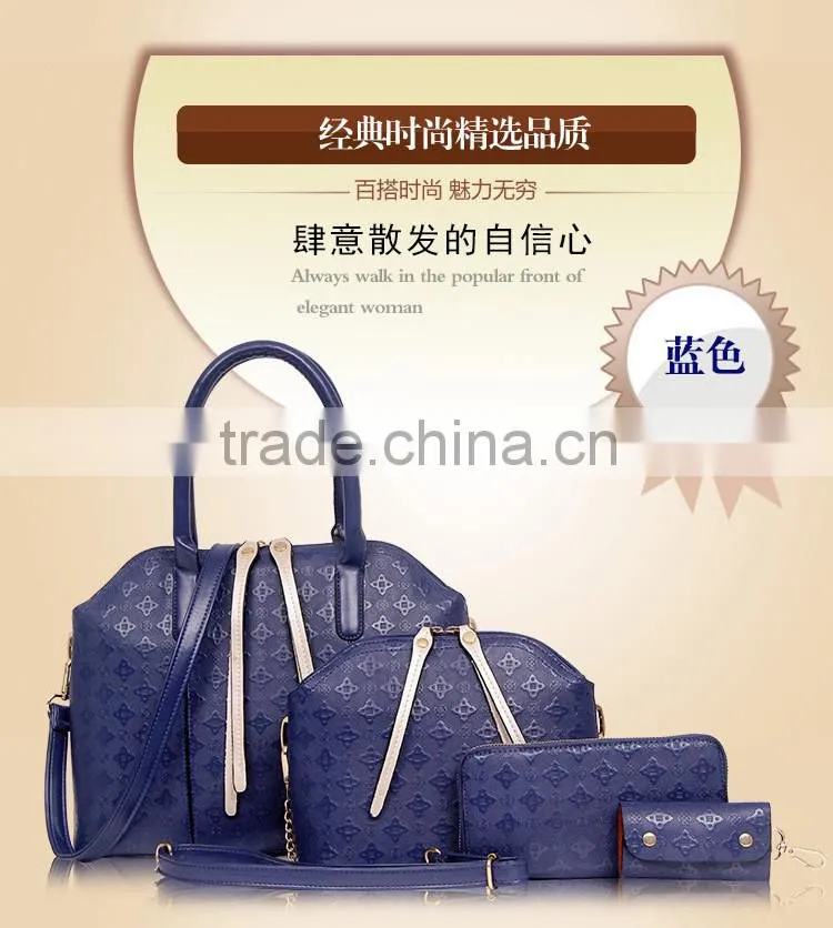 2015 New European and American fashion lady handbag 4pcs in one set shoulder bag Messenger bag woman bags handbag