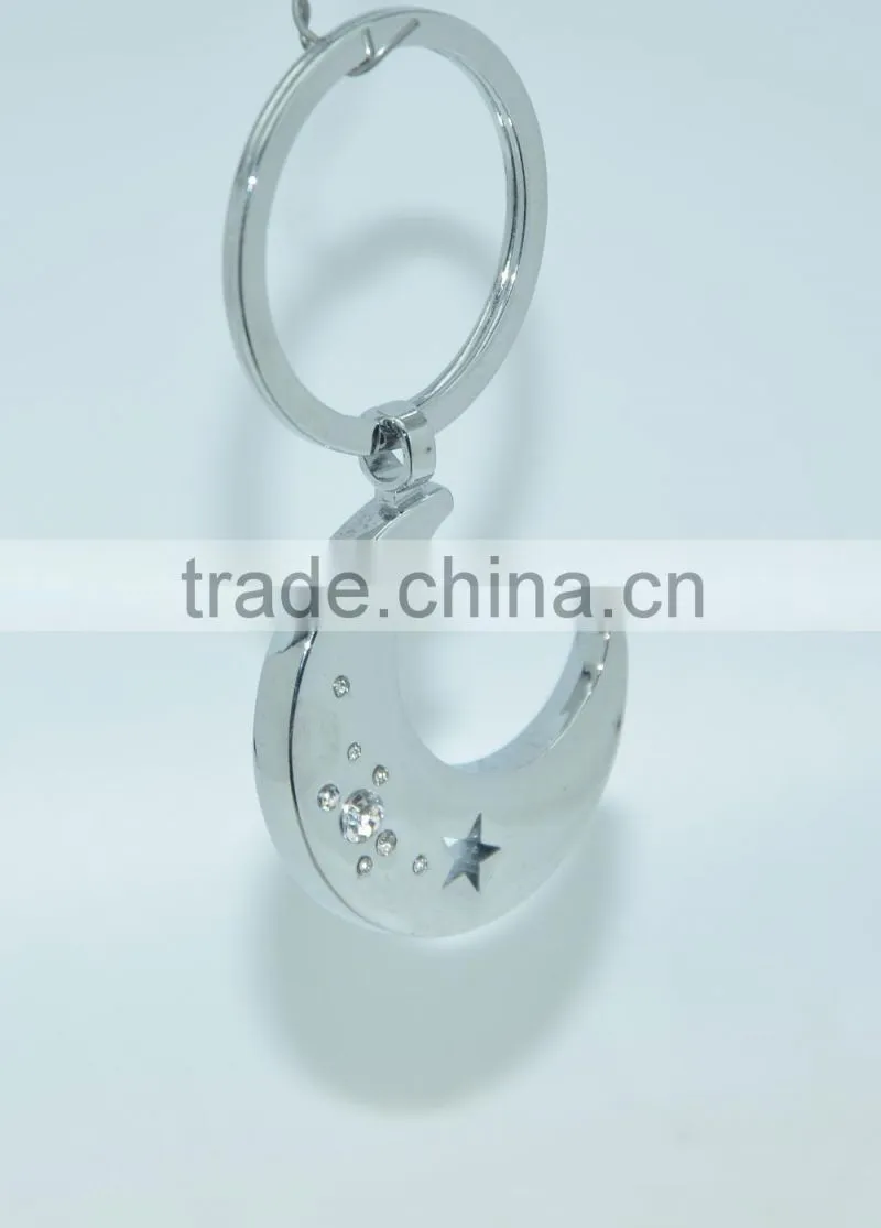 metal moon epoxy keychain keyring cute keychain