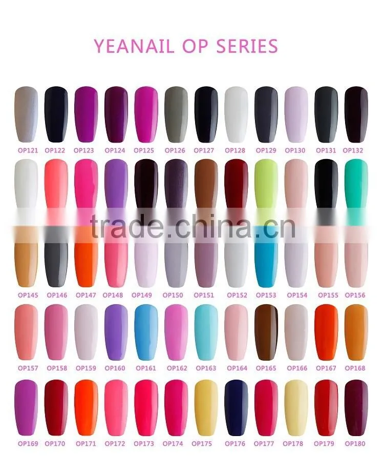 Beauty show YEANAIL 12ml bottle package 244 Opaque colors gel polish, nail polish, led/uv gel