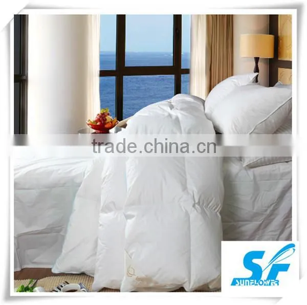 factory wholesale cheap bleached cotton feather down comforter quilt case