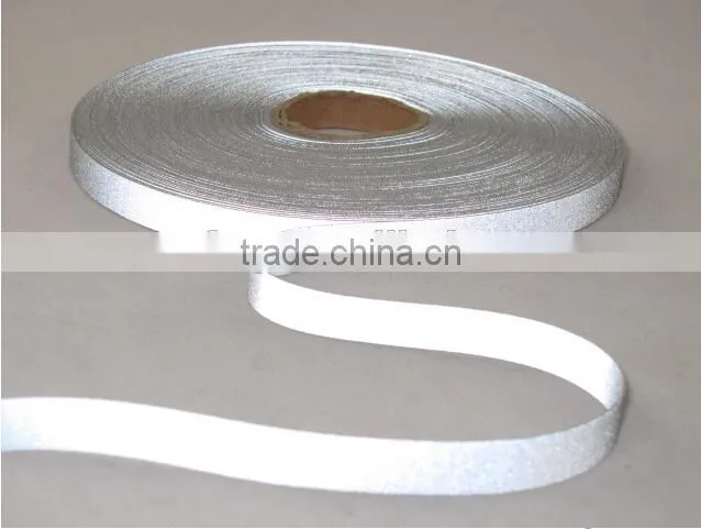 high visibility silver double/single side Elastic Reflective tape elastic reflective tape for clothing bag