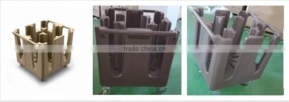SC3-A02 Rotomold Plastic Adjustable Plate Cart for storing plates in Hotels