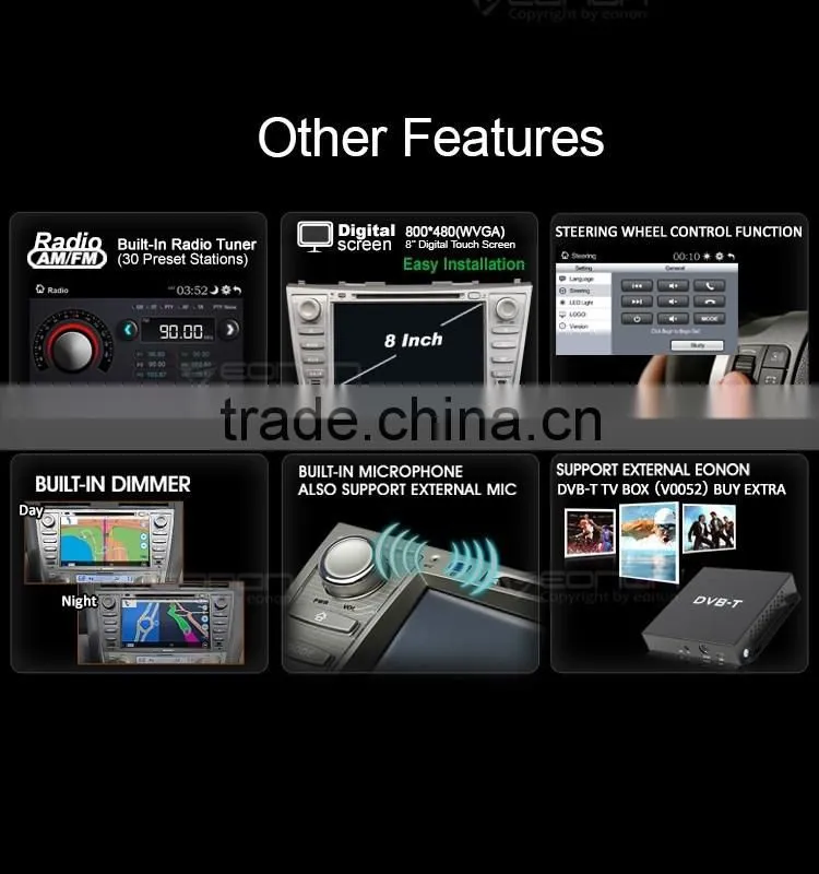 EONON D5164Z 8" Car DVD/GPS For Toyota Camry