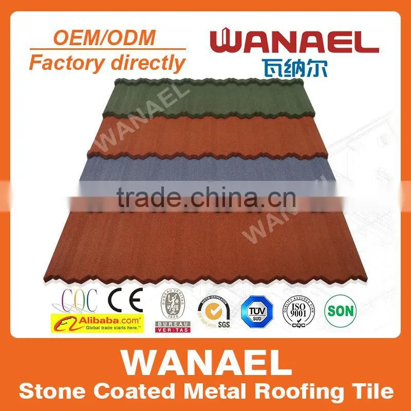 Super strong adhesive stone coated metal making roofing tiles