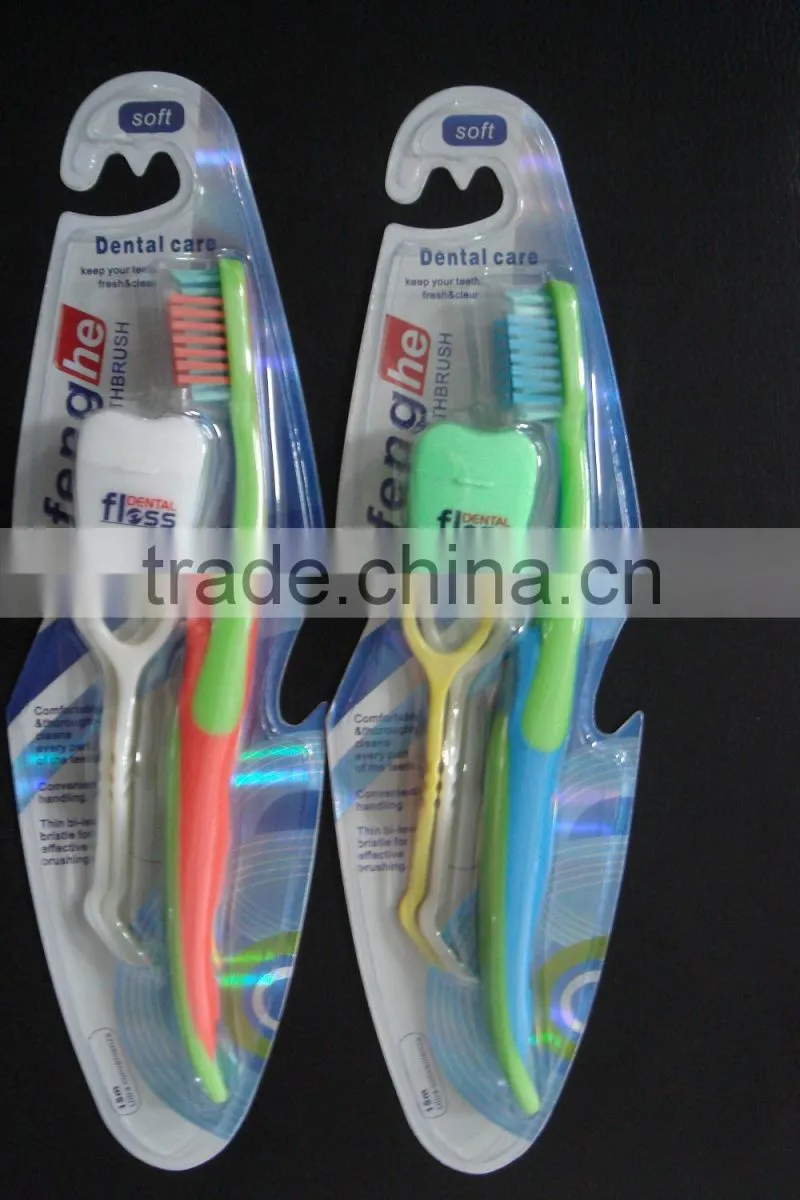 Oral care kit--toothbrush with Dental floss