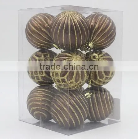 rounded ball with design plastic decorate handmade christmas ball outdoor decorative led light ball