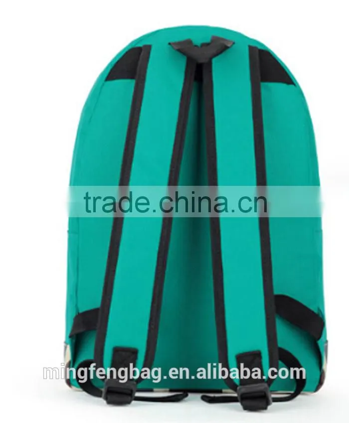 Custom High Quality Nylon Print Fabric High School Student Backpack Bag For Girl