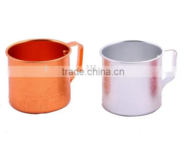 Aluminum hard anodized pattern mug