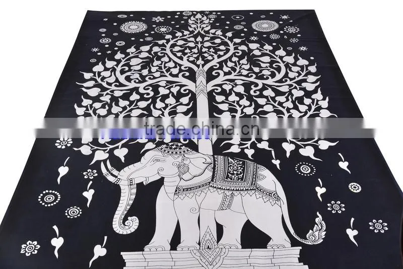 100% Cotton Mandala Bed cover Psychedelic Tapestry Hippy Throw Indian Wall Hanging Bohemian Tapestry Wholesale jaipur