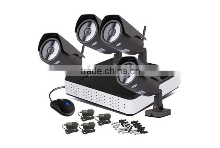 Wireless Home Security Camera System HD 720P 4Ch WiFi NVR Kit CCTV Kits with 4 Cameras IP Wireless HD