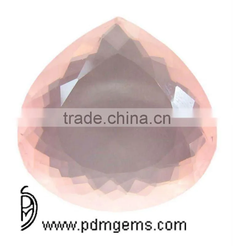 7x7 Faceted Heart Rose Quartz