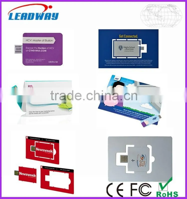 Custom wedding invitation card usb flash drive, English paper card usb webkey