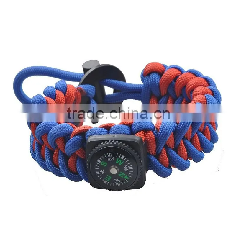 Wholesale High Quality Multi-Color Survival 550 Paracord Bracelet With Logo