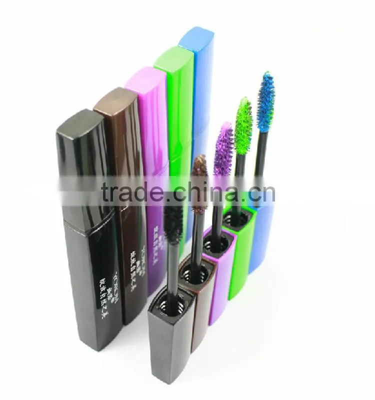 High quality Yorom waterproof color mascara in plastic tube hair color mascara Black Brown Purple Green Blue