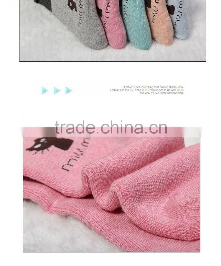 2015 new winter Korean cute kitten nap socks thick cotton socks microfiber cozy socks factory direct offer