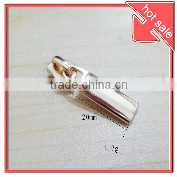 fashion metal zipper puller slider with blink gold color