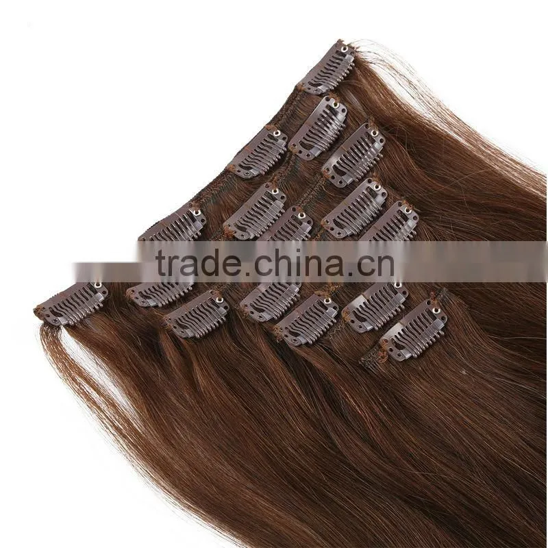 soft hair last long time accept small order clip in human hair extensions