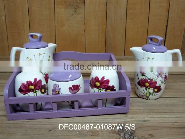 hot sale ceramic salt and pepper shaker unique decorative salt pepper set