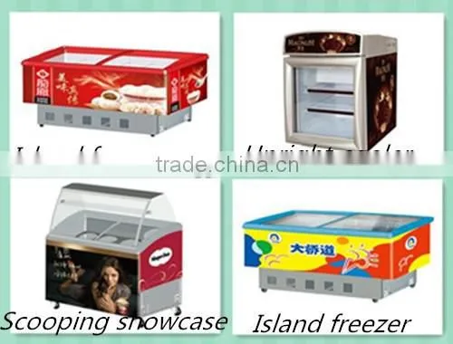 Sliding curved glass door chest freezer commercial display top open freezer