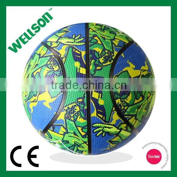 Multiply allover printed rubber basketball