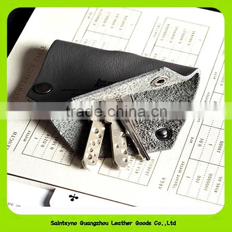 15616 Customized LOGO Promotional Gift leather key ring holder wallets man