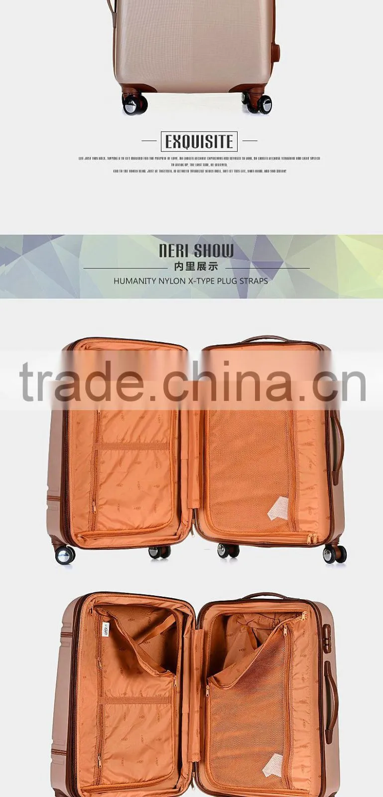 2015 best quality nylon trolly bag on sale