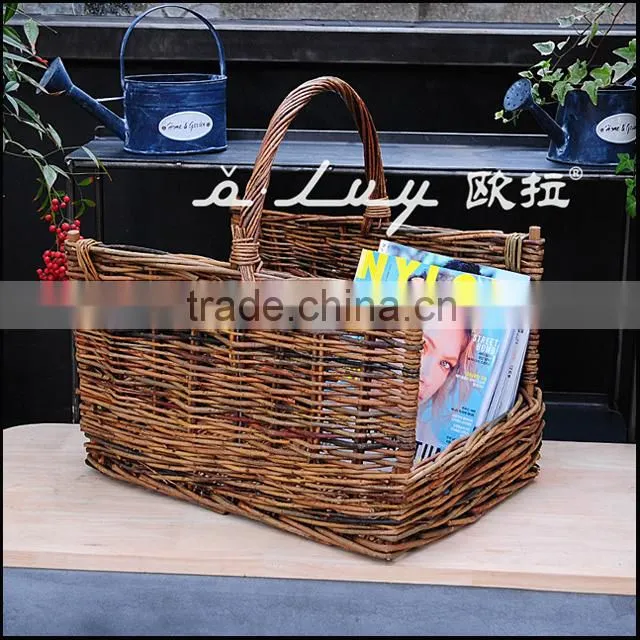 white cheap wicker basket set