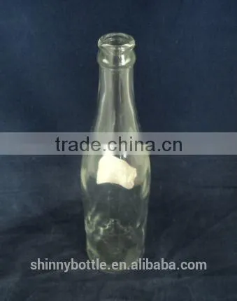 Large volume clear glass bottle for beer, sauces container