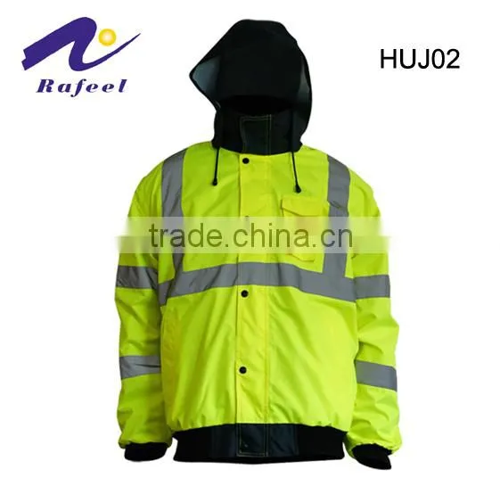 traffic fluorescent yellow reflective safety jacket