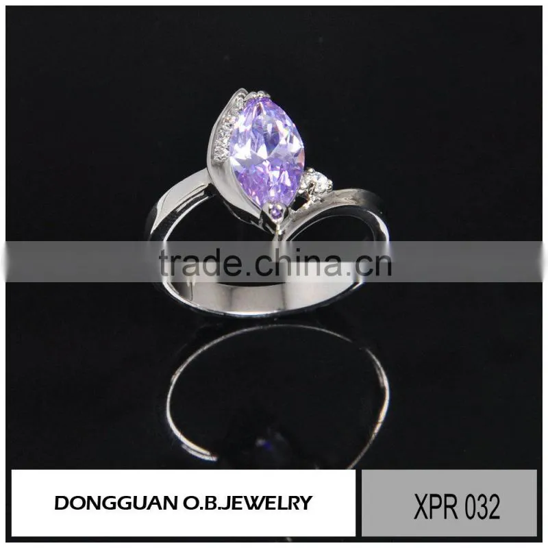 Fashionable 925 sterling silver ring jewelry, big size zircon jewelry