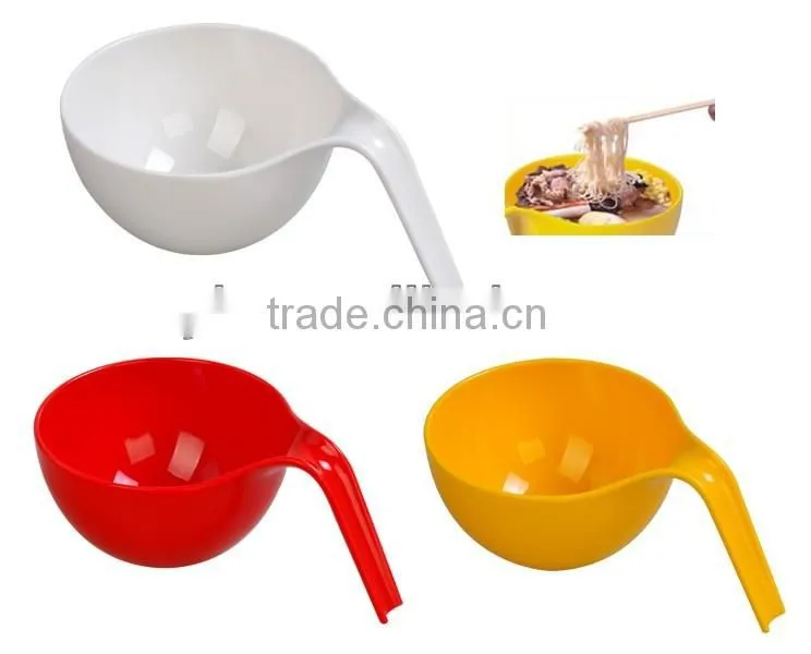 White big melamine handle bowl
