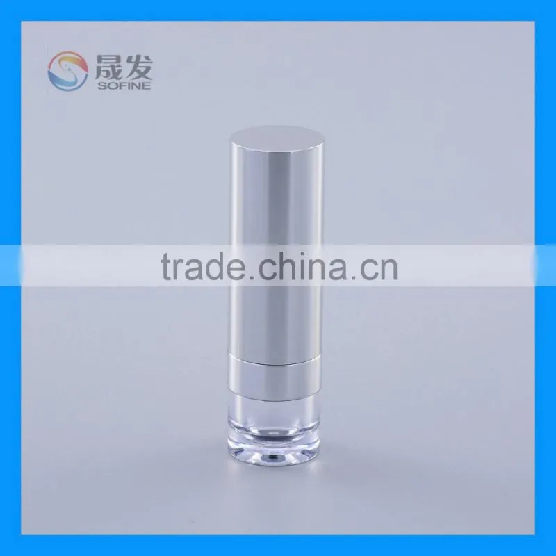 Shiny siliver color empty cosmetic lipstick container