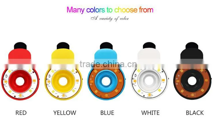 4 in 1 fisheyes lens led flash fill in night light, for iphone external led flash light