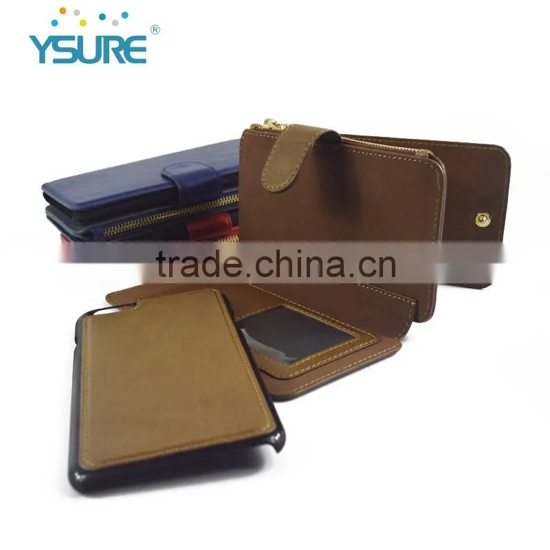 2016 New Style Hot Sales PU Leather Wallet Cases for iphone6/6s with many Card Slot and Separable