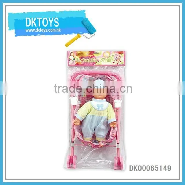 Hot selling doll stroller with IC doll for kid