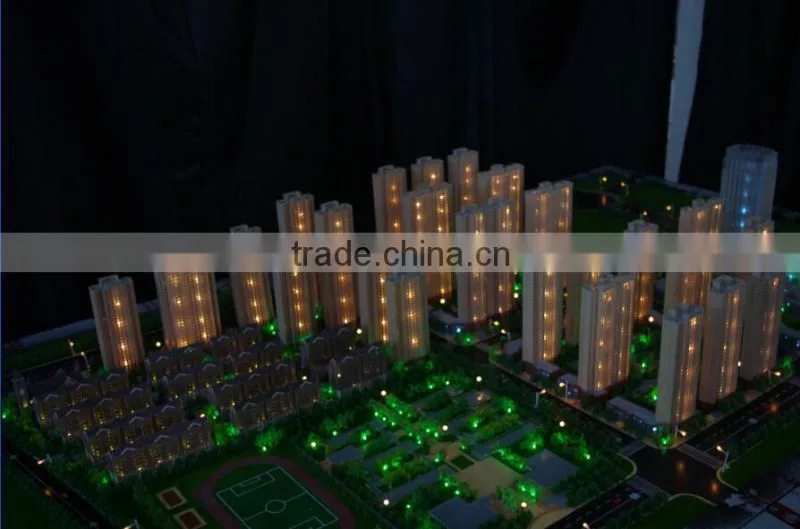 3D Maquette Apartment house building scale model making