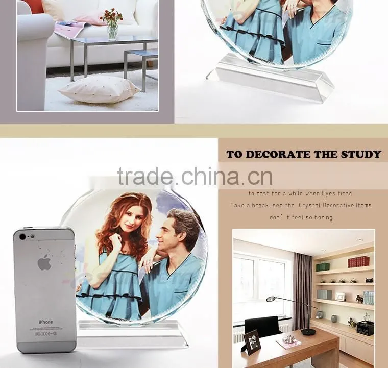 Sunmeta Factory Direct Glass Sublimation Crystal Photo Frame For Wholesales
