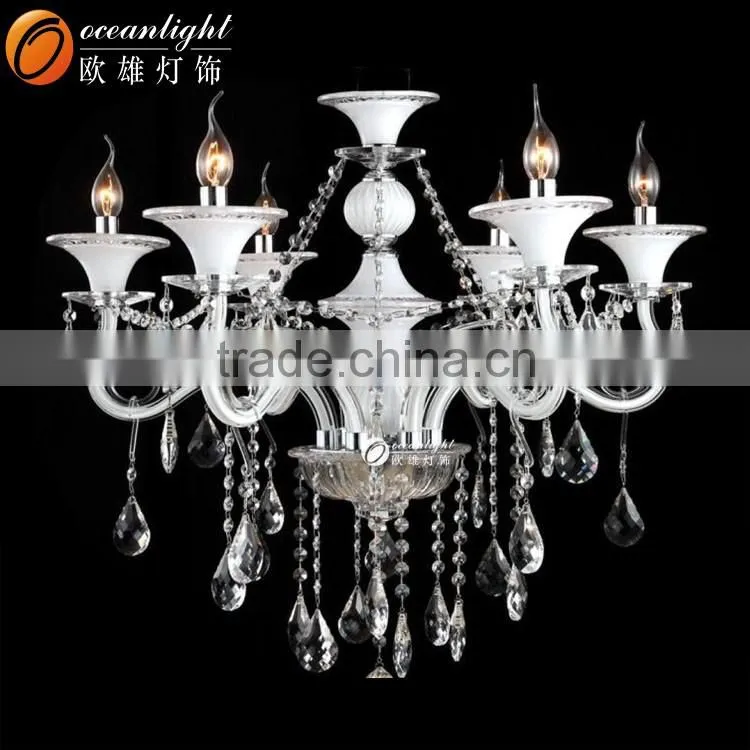 White Elegant Chandelier Candle Chandelier Decorative Indoor Lights OMG88626-6W